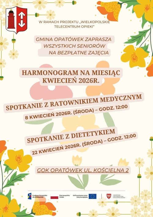 obrazek w{gm{opolskie Telecentrum Opieki - harmonogram kwiecień 2026 r.  wiecej