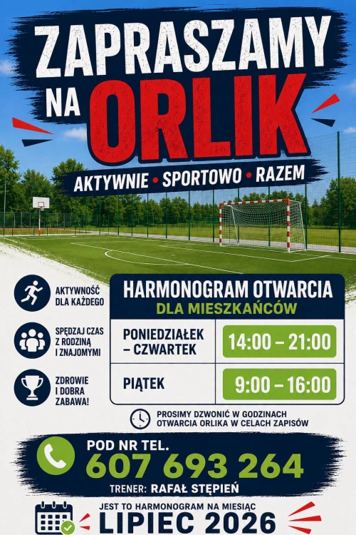 obrazek HARMONOGRAM - ORLIK wiecej