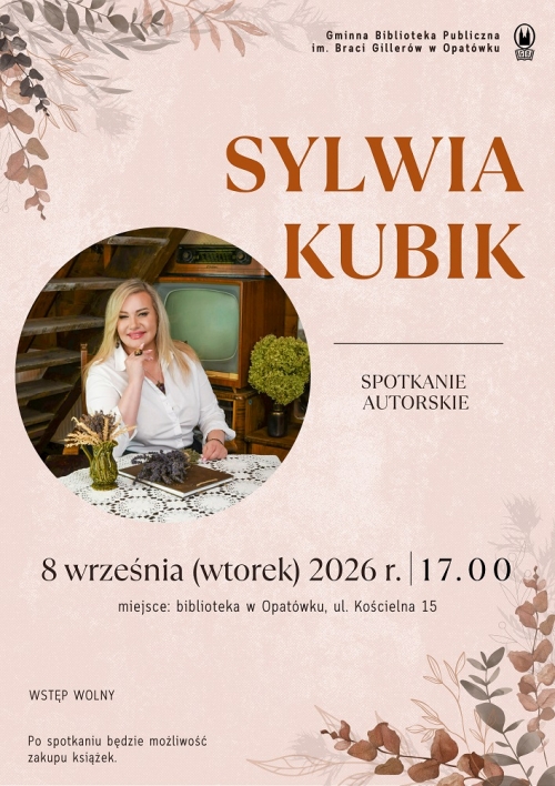Zdjęcie do aktualności: Spotkanie autorskie z Sylwią Kubik wiecej